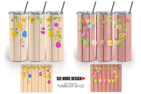 Tumbler Wrap Easter Wood Sublimation artnoy 