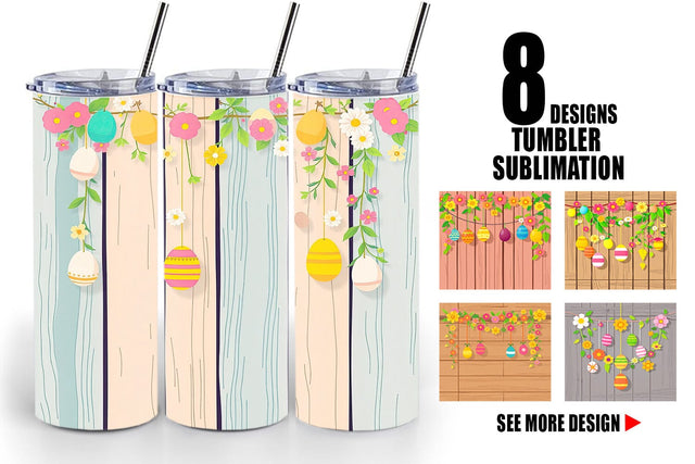 Tumbler Wrap Easter Wood Sublimation artnoy 