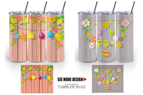 Tumbler Wrap Easter Wood Sublimation artnoy 