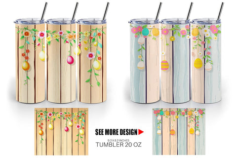 Tumbler Wrap Easter Wood Sublimation artnoy 
