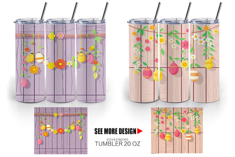 Tumbler Wrap Easter Wood Sublimation artnoy 