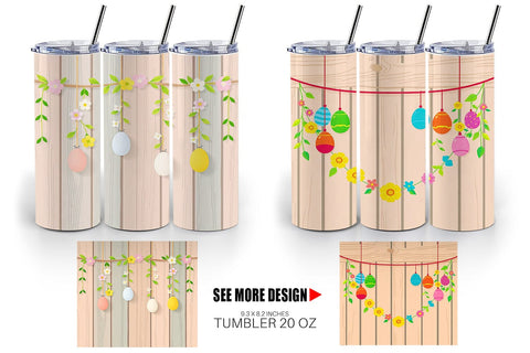 Tumbler Wrap Easter Wood Sublimation artnoy 