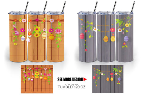 Tumbler Wrap Easter Wood Sublimation artnoy 