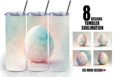 Tumbler Wrap Eggs Easter Sublimation artnoy 