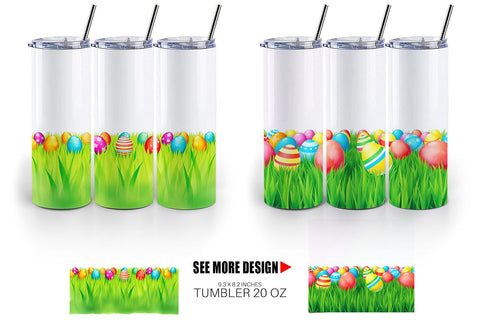 Tumbler Wrap Eggs on Grass Sublimation artnoy 