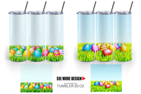 Tumbler Wrap Eggs on Grass Sublimation artnoy 