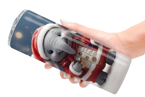 Tumbler Wrap Elephant Christmas Sublimation artnoy 