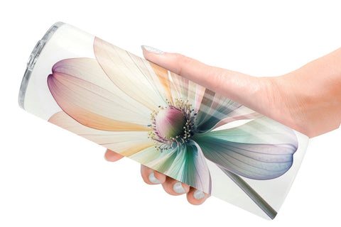 Tumbler Wrap Ethereal Pastel Flower Sublimation artnoy 