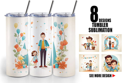 Tumbler Wrap Father's Day Art Sublimation artnoy 