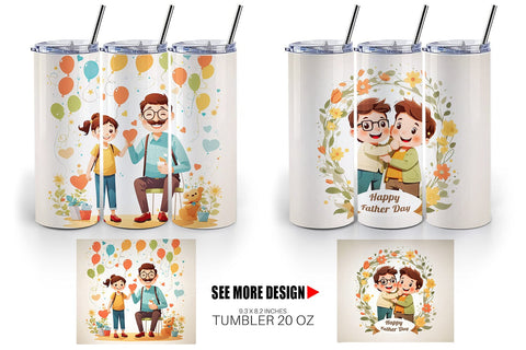 Tumbler Wrap Father's Day Art Sublimation artnoy 