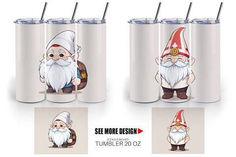 Tumbler Wrap Father's Day Gnome Sublimation artnoy 