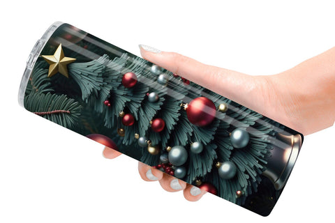 Tumbler Wrap Festive Christmas Tree Sublimation artnoy 