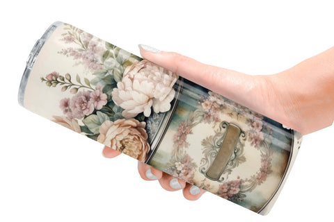 Tumbler Wrap Floral Metal Tin Sublimation artnoy 
