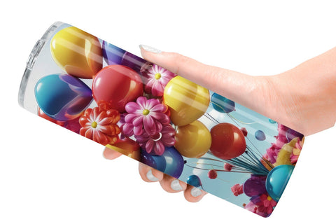 Tumbler Wrap Flower Balloon Sublimation artnoy 