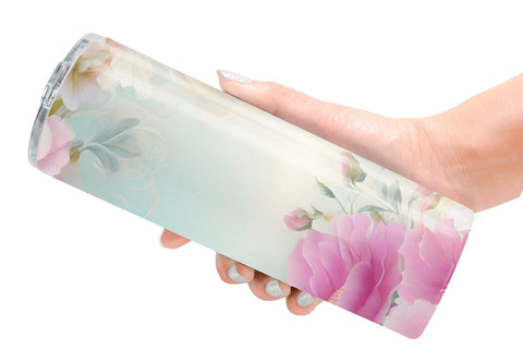 Tumbler Wrap Flower Pastel Pattern Sublimation artnoy 