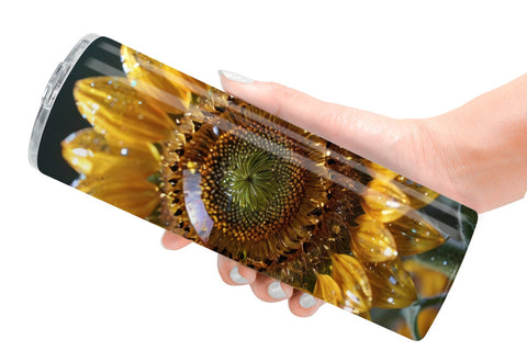 Tumbler Wrap Flower Sunflower Glitter Sublimation artnoy 