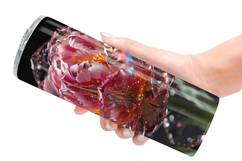 Tumbler Wrap Flower Tulips Glitter Sublimation artnoy 