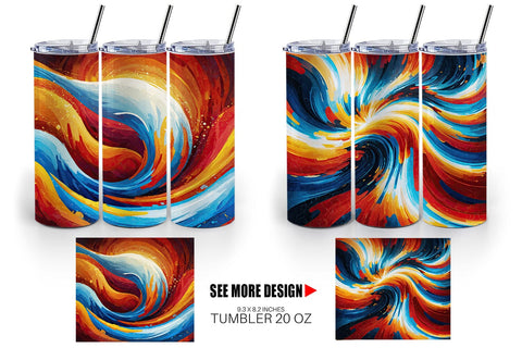 Tumbler Wrap Flowing Liquid Paint Sublimation artnoy 