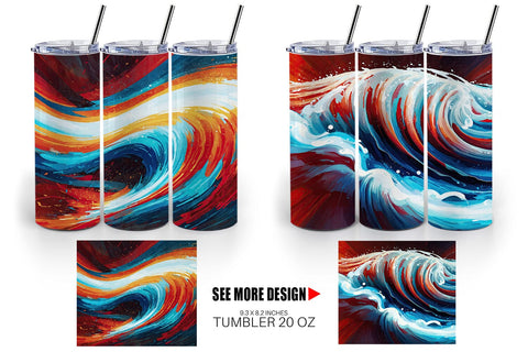 Tumbler Wrap Flowing Liquid Paint Sublimation artnoy 