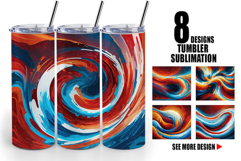 Tumbler Wrap Flowing Liquid Paint Sublimation artnoy 