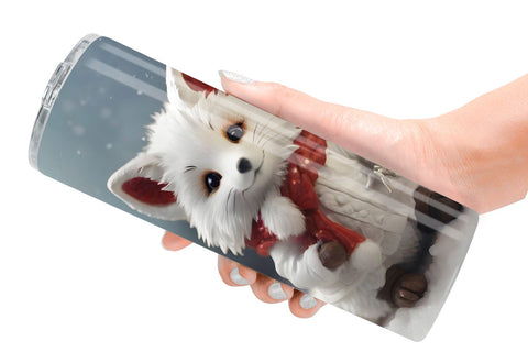 Tumbler Wrap Fox Christmas Sublimation artnoy 