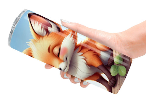 Tumbler Wrap Fox on Branch Sublimation artnoy 