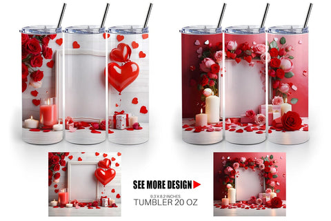 Tumbler Wrap Frame Valentine Sublimation artnoy 