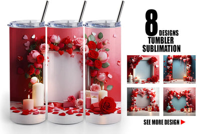 Tumbler Wrap Frame Valentine Sublimation artnoy 
