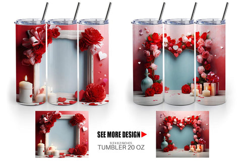 Tumbler Wrap Frame Valentine Sublimation artnoy 