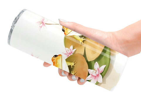 Tumbler Wrap Frog with Lily Pads Sublimation artnoy 