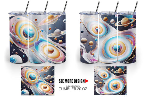 Tumbler Wrap Galaxy with Planets Sublimation artnoy 