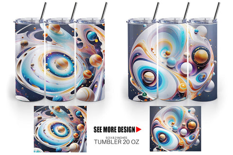 Tumbler Wrap Galaxy with Planets Sublimation artnoy 