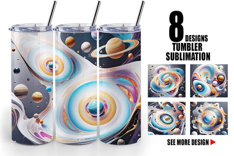 Tumbler Wrap Galaxy with Planets Sublimation artnoy 