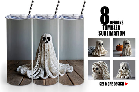 Tumbler Wrap Ghost Knitted Sublimation artnoy 