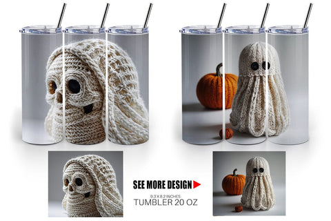 Tumbler Wrap Ghost Knitted Sublimation artnoy 