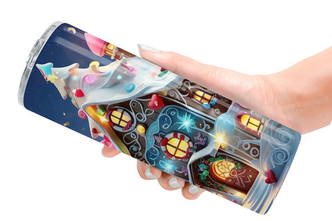 Tumbler Wrap Gingerbread House Sublimation artnoy 