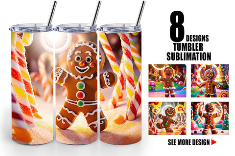 Tumbler Wrap Gingerbread Man Sublimation artnoy 