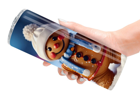 Tumbler Wrap Gingerman Christmas Sublimation artnoy 