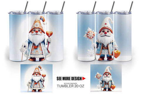 Tumbler Wrap Gnome Christmas Sublimation artnoy 