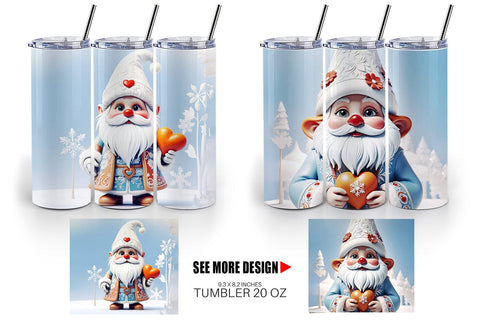 Tumbler Wrap Gnome Christmas Sublimation artnoy 