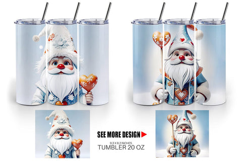 Tumbler Wrap Gnome Christmas Sublimation artnoy 