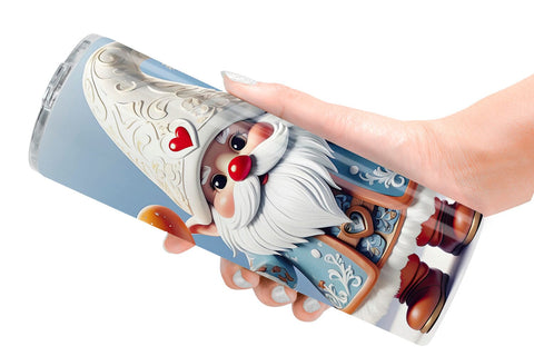 Tumbler Wrap Gnome Winter Sublimation artnoy 