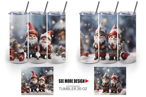 Tumbler Wrap Gnomes Christmas Sublimation artnoy 