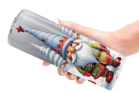 Tumbler Wrap Gnomes in Winter Snow Sublimation artnoy 