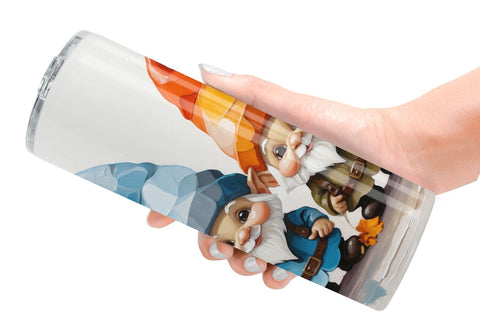 Tumbler Wrap Gnomes Painting Oil Sublimation artnoy 