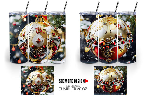 Tumbler Wrap Gold Round Christmas Sublimation artnoy 
