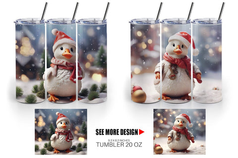 Tumbler Wrap Goose Christmas Sublimation artnoy 