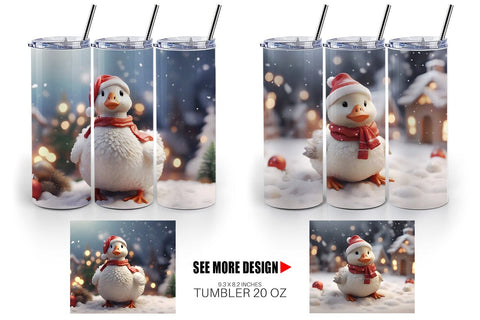 Tumbler Wrap Goose Christmas Sublimation artnoy 