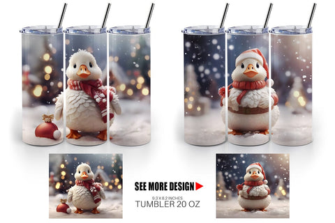 Tumbler Wrap Goose Christmas Sublimation artnoy 