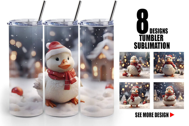 Tumbler Wrap Goose Christmas Sublimation artnoy 